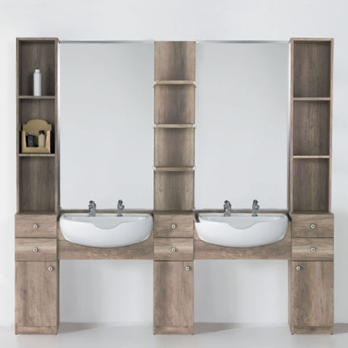 Contemporary dressing table - PHILIPPE - BONVINI - MDF / laminate / wall-mounted