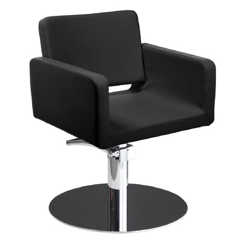 Contemporary beauty salon chair - MANIA - Nelson Mobilier - synthetic leather / with hydraulic pump / black