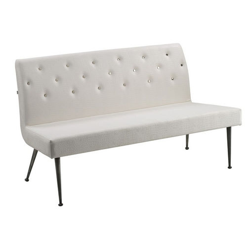 Contemporary upholstered bench - LUCY - SASSI - fabric / for beauty salon / with backrest