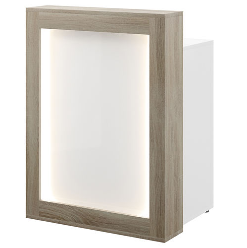 Wooden reception desk - DORIAN  - VEZZOSI - laminate / melamine / illuminated