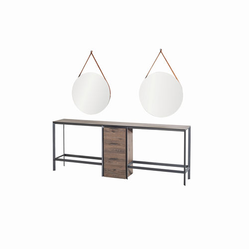 Contemporary dressing table - BROOKLYN  - VEZZOSI - plastic / leather / wood