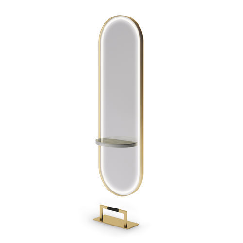 Wall-mounted mirror - FANCY - VEZZOSI - for hairdressers / contemporary / oval