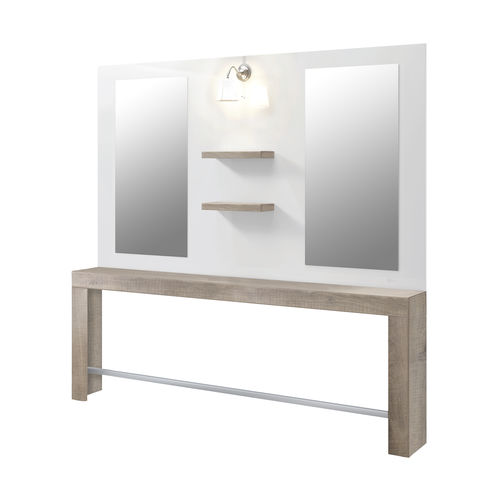 Contemporary dressing table - LIBERTY - VEZZOSI - steel / melamine / wall-mounted