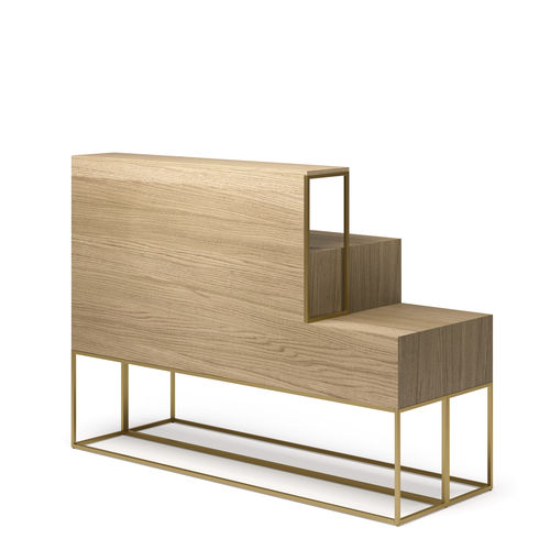 Laminate reception desk - FLORA - VEZZOSI - painted steel / plastic / for hairdressers