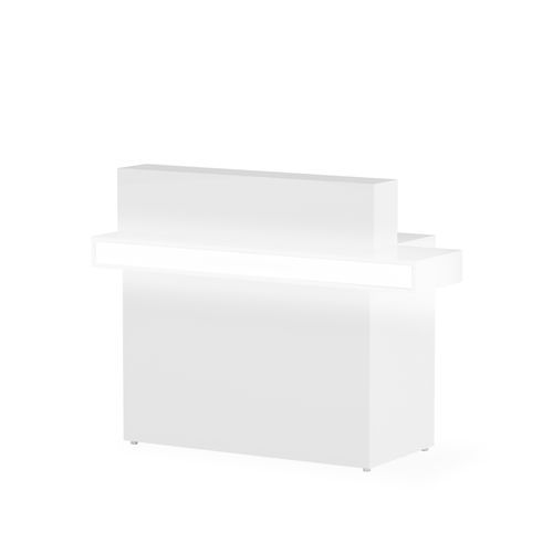 Wooden reception desk - NATURAL  - VEZZOSI - plastic / laminate / illuminated