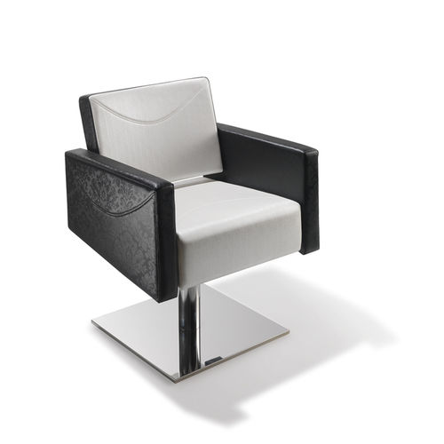 Contemporary beauty salon chair - TRAFALGAR - VEZZOSI - synthetic leather / metal / upholstered