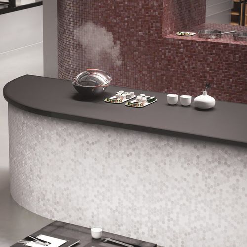 Indoor mosaic tile - HEX BOREAL - ONIX Mosaico - wall / glass / gold