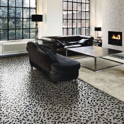 Indoor mosaic tile - HEX VINTAGE BLENDS - ONIX Mosaico - pool / wall / floor