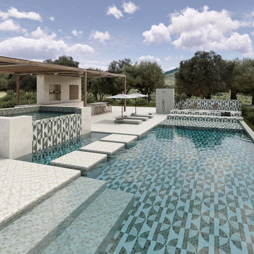 Indoor mosaic tile - PENTA BAUHAUS - ONIX Mosaico - outdoor / pool / wall