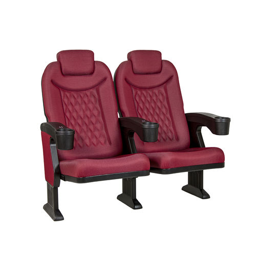 Polyurethane foam cinema seating - DIAMOND V05 - Euro Seating International - polypropylene / commercial / red