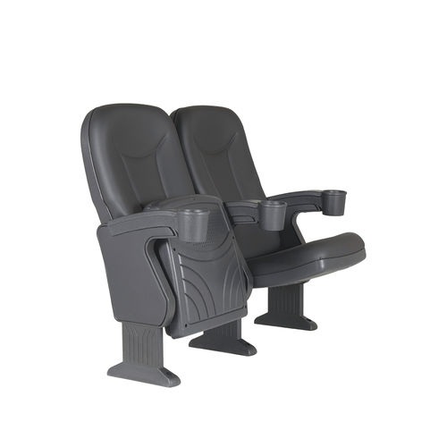 Polyurethane foam cinema seating - ROMA V03 - Euro Seating International - polypropylene / commercial / black