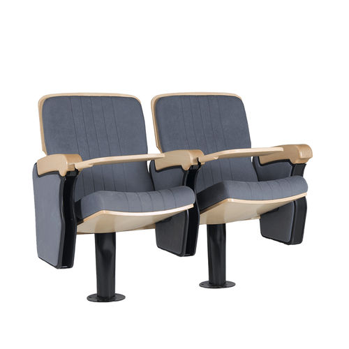 Contemporary auditorium seating - WAGNER PL - Euro Seating International - fabric / wooden / folding