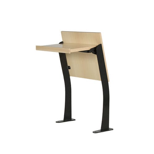 Contemporary table - DESK R1 - Euro Seating International - wooden / steel / steel base