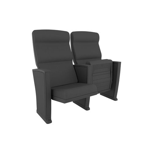 Contemporary auditorium seating - KING PLUS - Euro Seating International - polyurethane foam / polypropylene / folding
