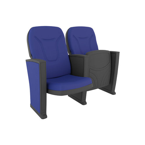 Contemporary auditorium seating - ROMA PLUS - Euro Seating International - polyurethane foam / polypropylene / folding