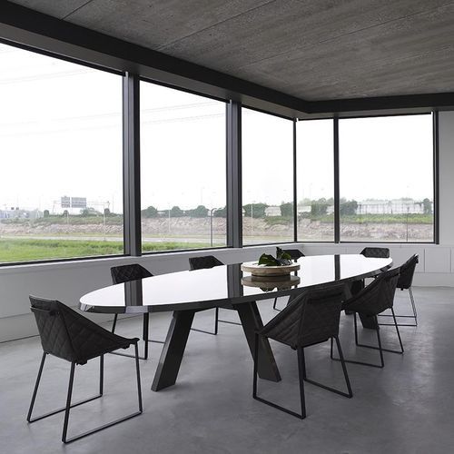 Contemporary dining table - IDS - Piet Boon Collection - oak / oak base / rectangular