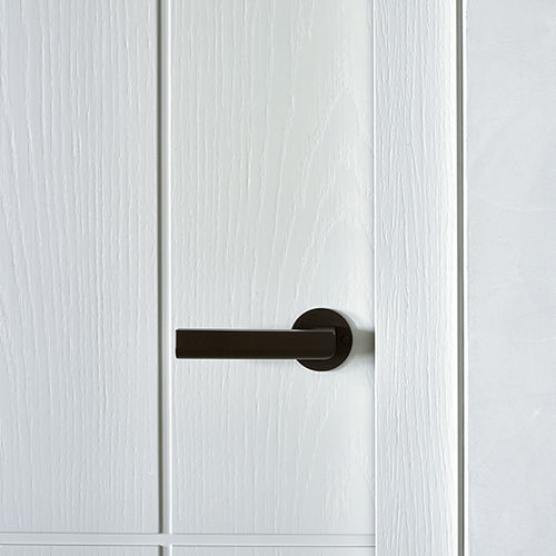 Door handle - TWO  - Piet Boon Collection - polished stainless steel / wooden / contemporary