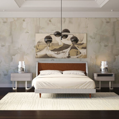 King size bed - CY Luca - Cliff Young - queen size / contemporary / upholstered