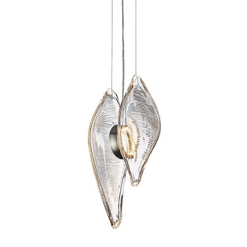 Pendant lamp - Seashell  - Cliff Young - aluminum / glass / contemporary