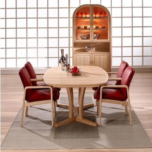 Scandinavian design dining table - 9243B ASH - dyrlund - wooden / wooden base / rectangular