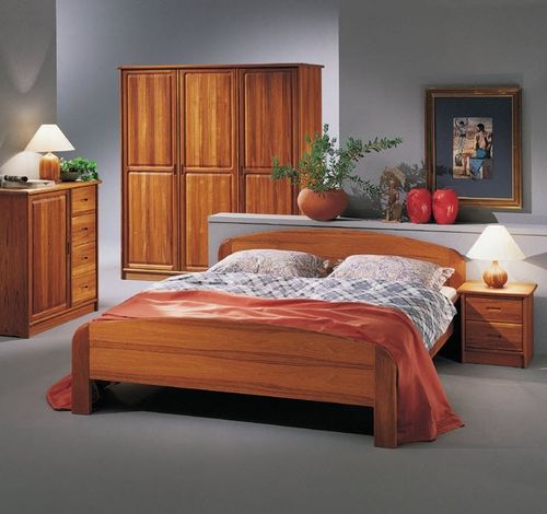 Scandinavian design bed - 1332E  - dyrlund - double / teak