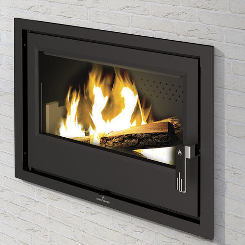 1-sided boiler fireplace insert - TECNO-HYDROBRONPI - Bronpi - wood-burning / steel / cast iron