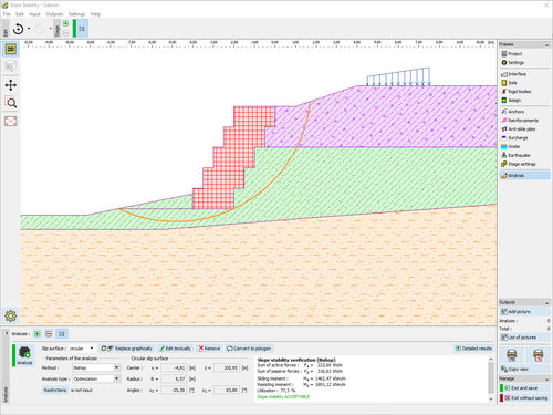 Design software - GABION - FINE - construction management / geotechnical calculation / retaining wall calculation
