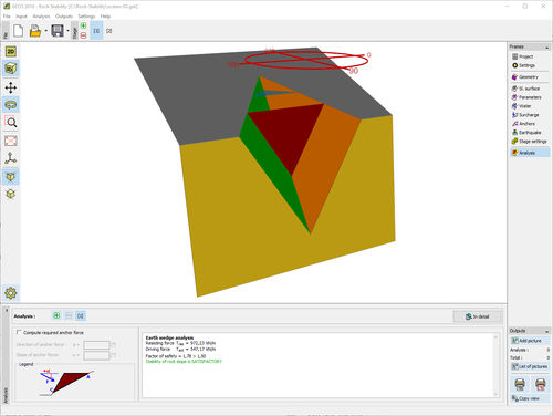 Geotechnical calculation software - ROCK STABILITY - FINE - retaining wall calculation / analysis / for machining stone