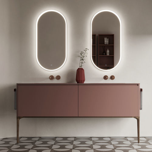 Double washbasin cabinet - 14 - IDEAGROUP - free-standing / wall-hung / wooden