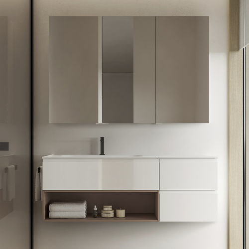 Wall-hung washbasin cabinet - 22 - IDEAGROUP - composite / contemporary / without door