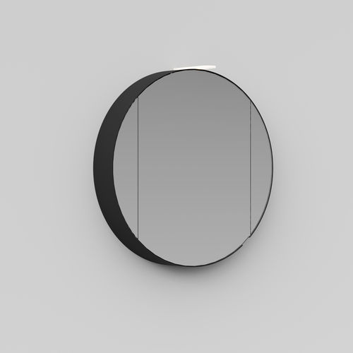 Wall-mounted bathroom mirror - GIOTTO - IDEAGROUP - contemporary / round / metal