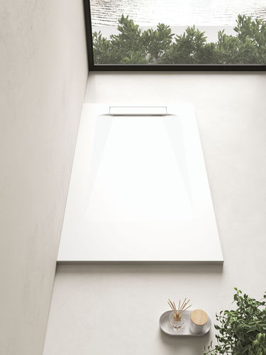 Rectangular shower tray - SANDY - IDEAGROUP - raised / above floor / ceramic