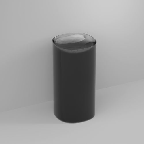Free-standing washbasin - HABE - IDEAGROUP - polyester / resin / with counter