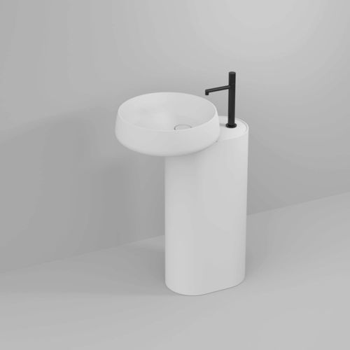 Free-standing washbasin - BEAUTY - IDEAGROUP - Cristalplant® / matte finish / colored