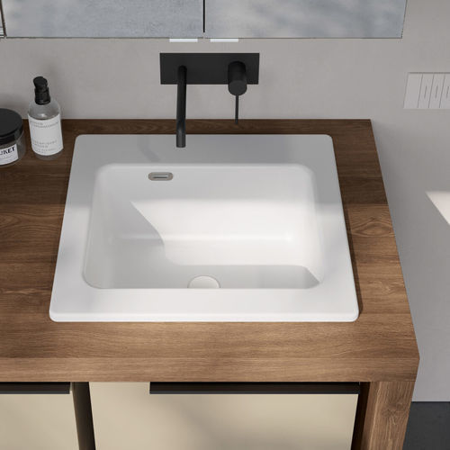 Semi-recessed utility sink - NANCO - IDEAGROUP - ceramic