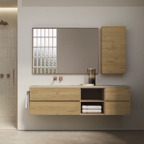 Modern bathroom cabinet - CUBIK 08 - IDEAGROUP - home / wooden / HPL