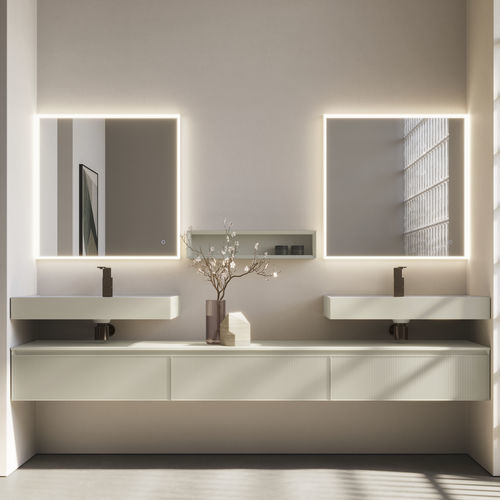 Modern bathroom cabinet - CUBIK 18 - IDEAGROUP - home / wooden / HPL