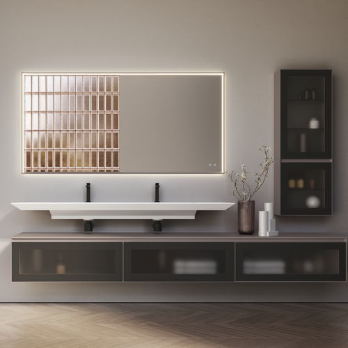 Modern bathroom cabinet - CUBIK 20 - IDEAGROUP - home / wooden / HPL