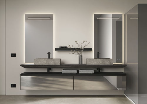 Modern bathroom cabinet - CUBIK 23 - IDEAGROUP - home / wooden / laminate