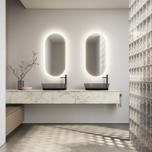 Modern bathroom cabinet - CUBIK 32 - IDEAGROUP - home / wooden / HPL