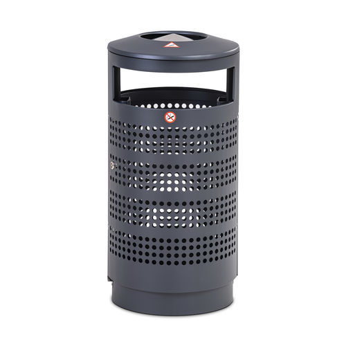 Floor-standing trash can - AT701PF AISI - Darba Spars - galvanised steel / stainless steel / stainless steel