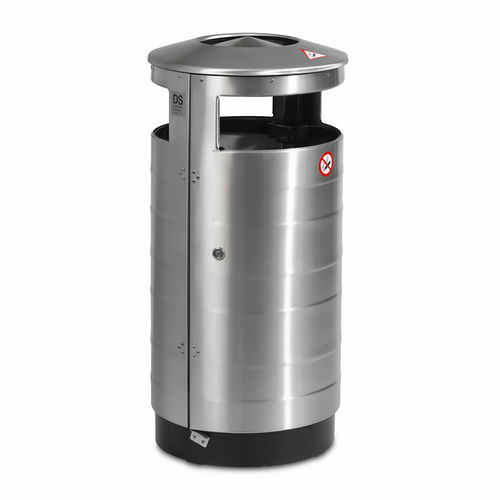 Floor-standing trash can - AT701 - Darba Spars - steel / sheet steel / brushed stainless steel