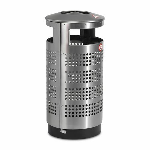 Floor-standing trash can - AT701PF AISI - Darba Spars - galvanised steel / stainless steel / sheet steel
