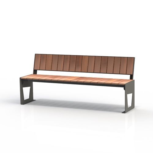 Contemporary public bench - KS1910 - Darba Spars - hardwood / exotic wood / pine