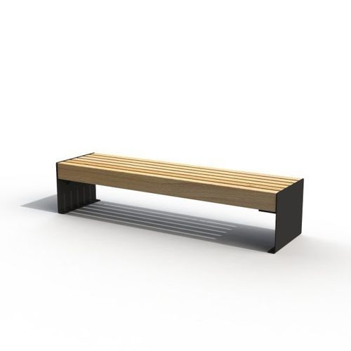 Contemporary public bench - KS2300 - Darba Spars - steel / wooden / terminal