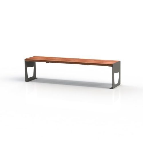 Contemporary public bench - KS1200 - Darba Spars - Solid Surface / steel / wood