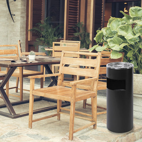 Steel waste paper basket - ROTONDO - STUDIO T - stainless steel