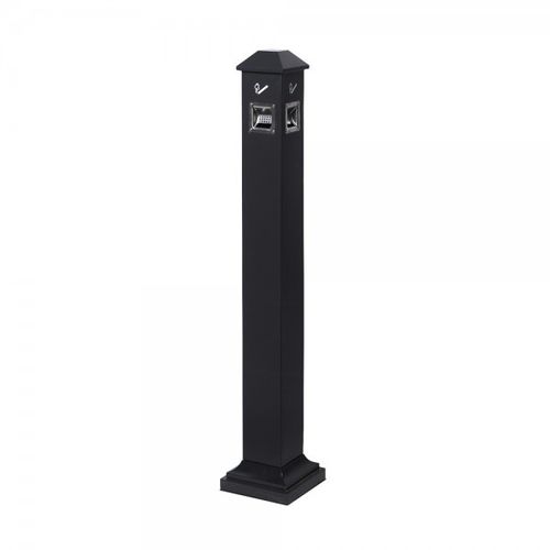 Pedestal ashtray - TERRA - STUDIO T - steel / outdoor / for public space