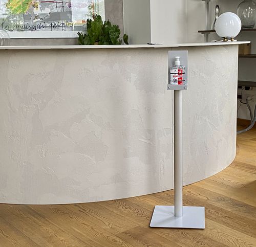 Sanitizer stand - HSEASY - STUDIO T - steel / aluminum / commercial