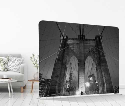 Fabric room divider - PRINT WALL - STUDIO T - commercial / indoor / free-standing